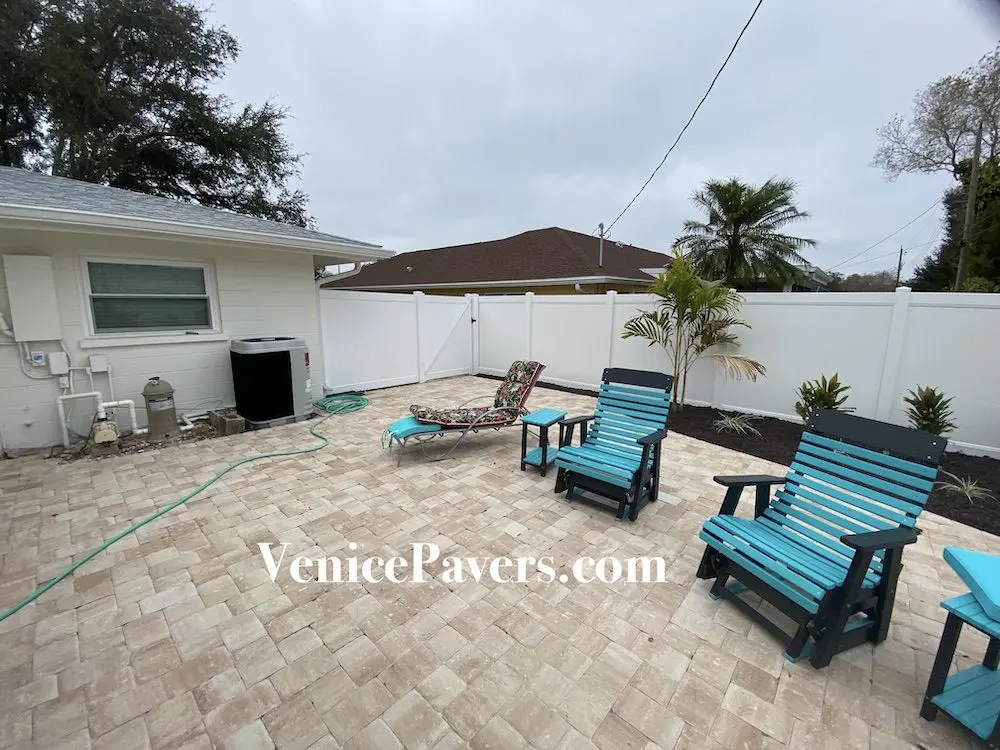 New paver patio installation in Sarasota, FL