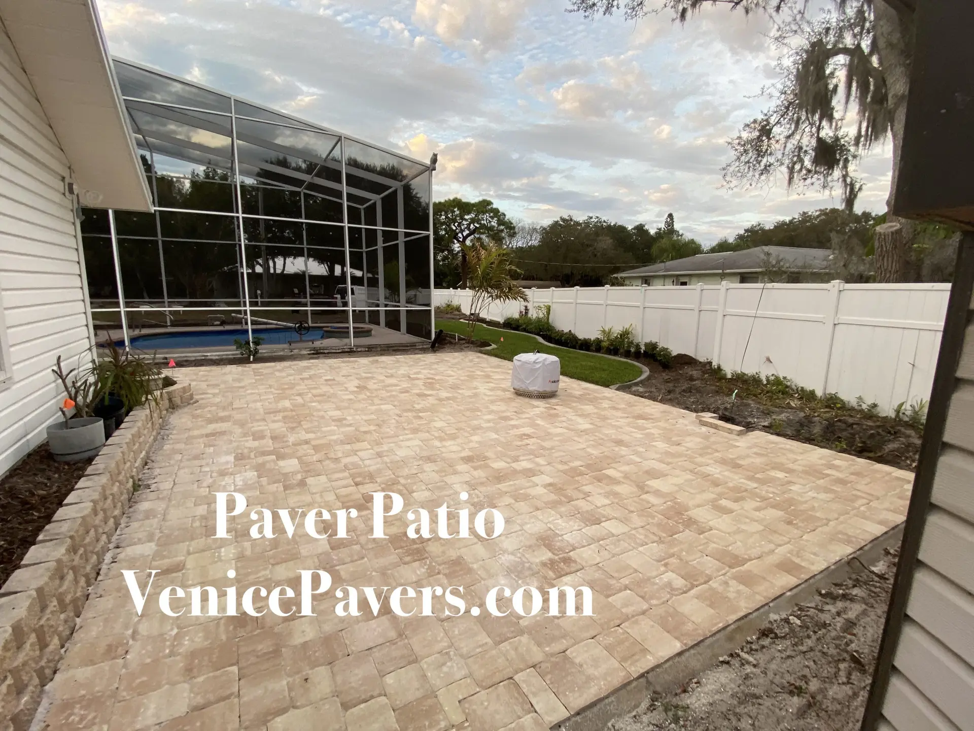 Custom paver patio installation in Nokomis, FL